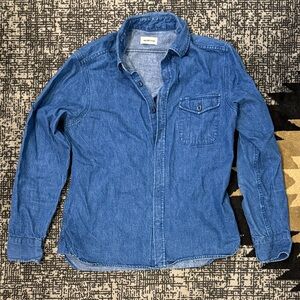 Taylor Stitch Denim Shirt Men’s Size 40 Casual Button Down